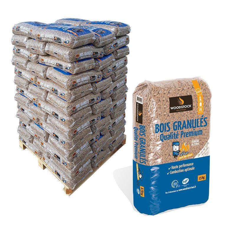 WOODSTOCK Holzpellets auf Palette