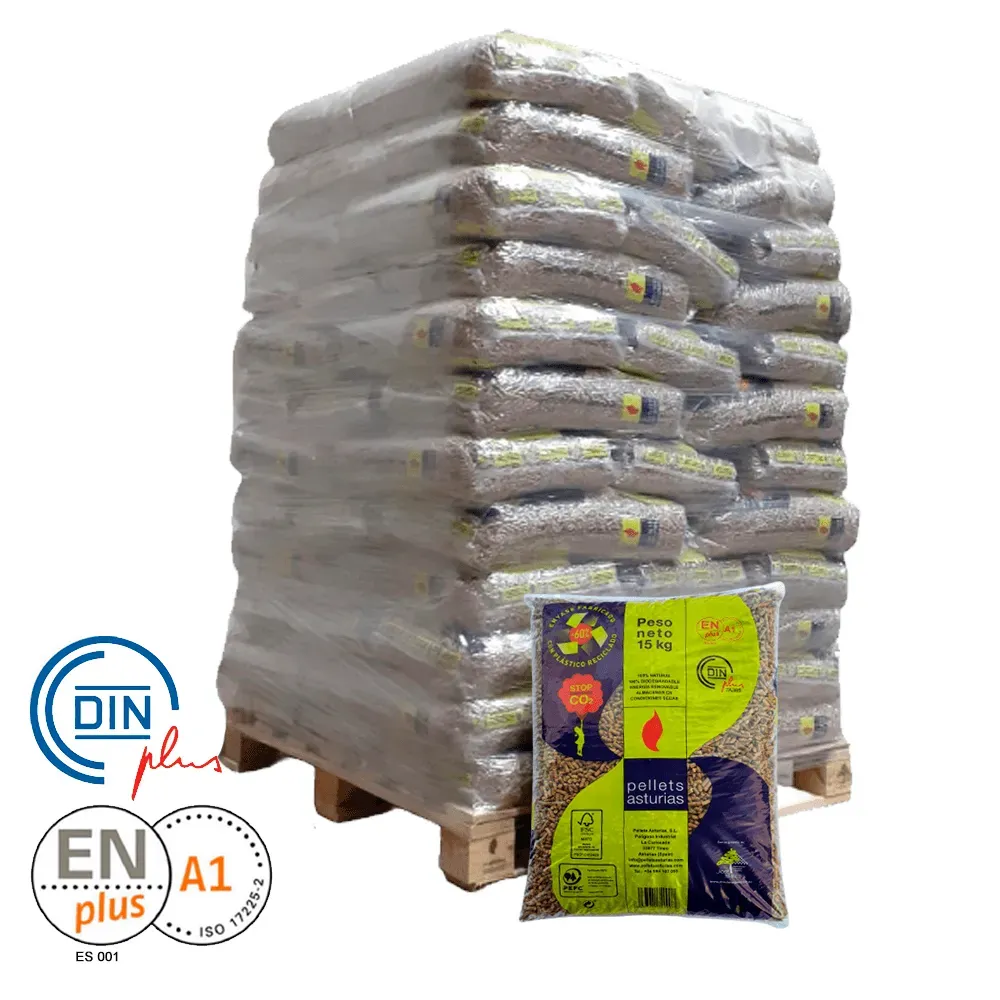 Holzpellets PELLETS ASTURIAS, Palette 72 Säcke à 15 kg