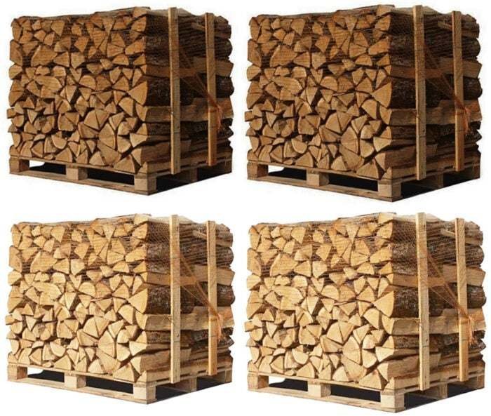 4er-Palettenset Brennholz 50 cm