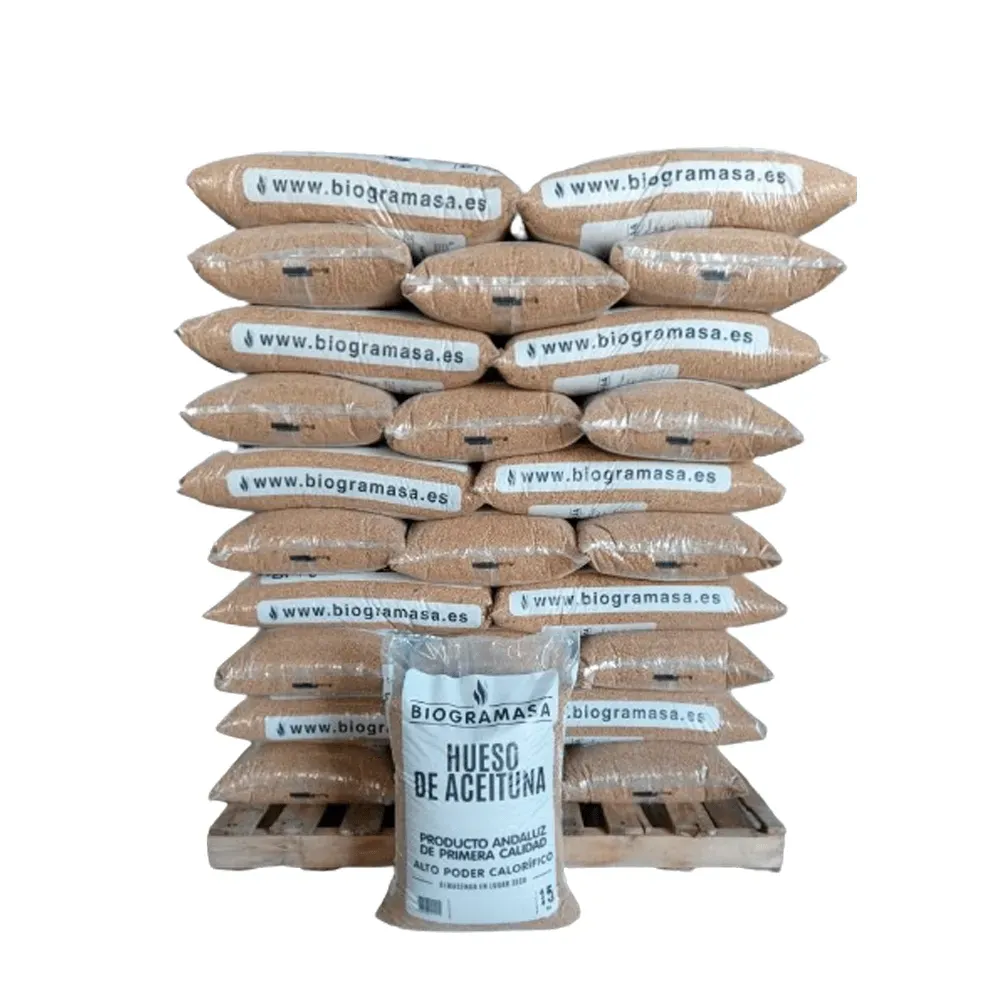 Biogramasa Olivenkern-Brennstoff – 77 Säcke à 15 kg (1.155 kg)